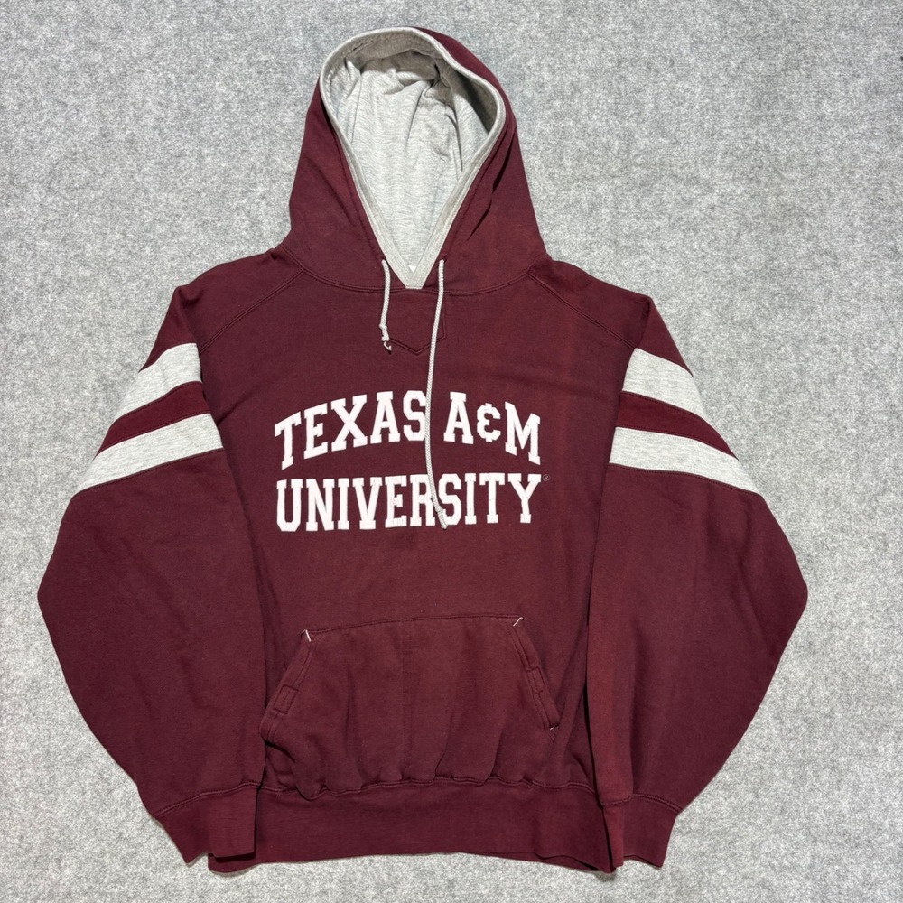 Badger Sport Texas A&M University Hoodie M XL Maroon Aggies Collegiate Pullover